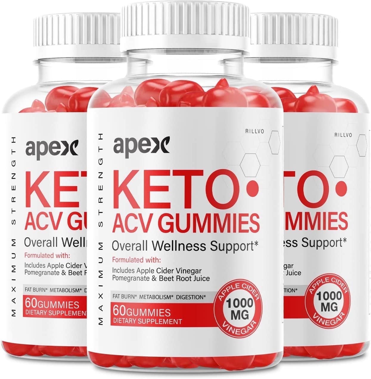 3 Pack Apex Keto ACV Gummies Apex Keto Advanced Formula Overall  Support 180 Gummies