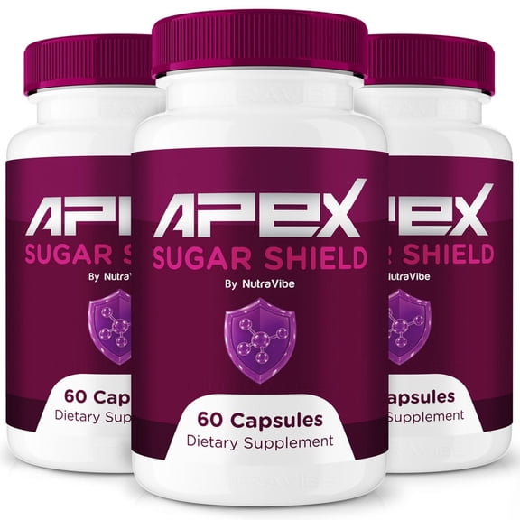 (3 Pack) Apex Sugar Shield Capsules - Official ApexSugar Shield Pills to Maintain Overall Health, All Natural Blood Formula For Healthy and Stable Levels, ApexSugarShield Review (180 Capsules)