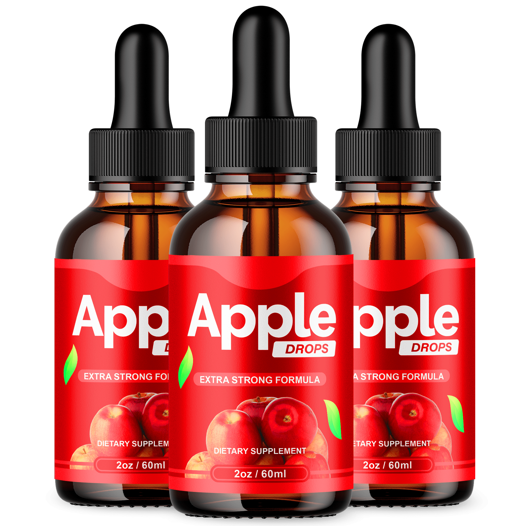 (3 Pack) Apple Drops Advanced Supplement for Healthy Weight Support