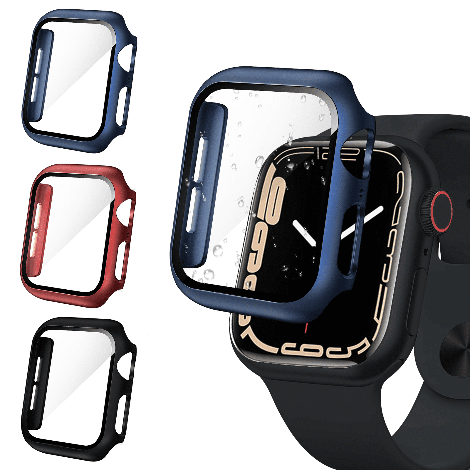 Spigen Tough Armor Designed For Apple Watch Series 9/8/7 45Mm Case With  Built-In Touch Sensitive Tempered Glass Screen Protector - Black - Imported  Products from USA - iBhejo
