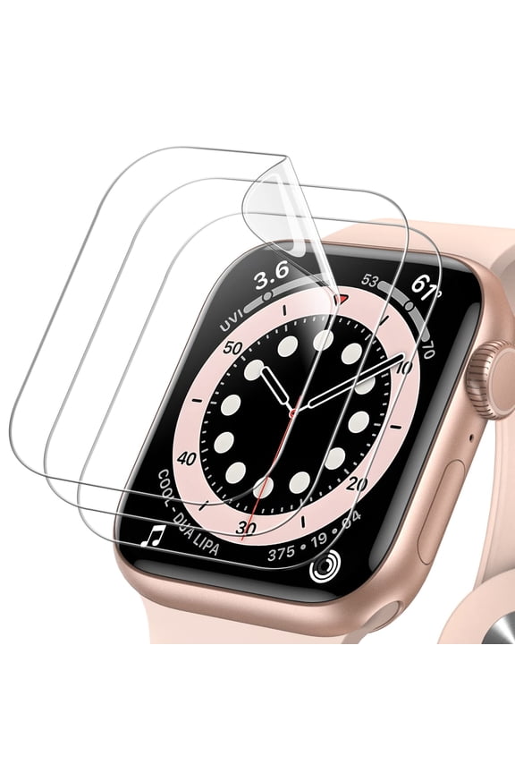 [3 - Pack] for Apple Watch Series 6/5/4/SE 44mm Screen Protector, iWatch 44mm Upgrade Flexible Replacement TPU Film iWatch Protector Anti Scratch Non-Bubble High Touch Screen Protection Clear