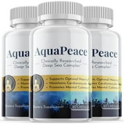 3 Pack Aqua Peace - Dietary Supplement for Focus, Memory, Clarity, Energy - Advanced Cognitive Support Formula for Maximum Strength - 180 Capsules