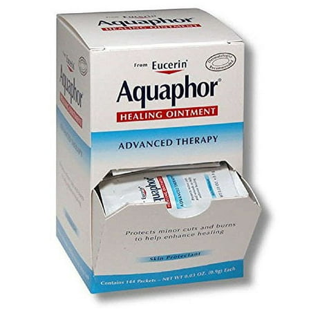 3 Pack - Aquaphor Healing Ointment Foil Packets 9gm Each Packet 144 Per box