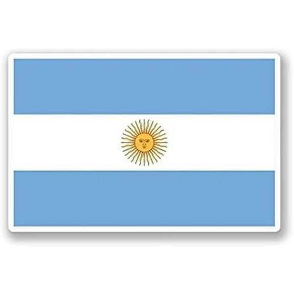 3 Pack - Argentine Argentina Flag Vinyl Sticker Decal - Sticker Graphic - Construction Toolbox, Hardhat, Lunchbox, Helmet, Mechanic, Luggage