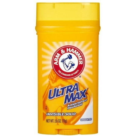 3 Pack - Arm & Hammer ULTRAMAX Deodorant Invisible Solid Unscented 2.80 oz Each