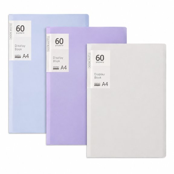 3 Pack Art Portfolio Binder 60 Pages Display Book with Plastic Sleeves, Portfolio Folder for Artwork, Photos, Crafts and Document Storage