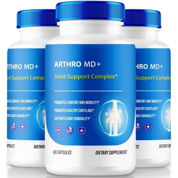 (3 Pack) Arthro MD+  Premium All-Natural Joint Health Support Pills Formulated for Enhanced Flexibility and a Full Range of Motion, Discover Benefits with Official Arthro MD Plus (180 Capsules)