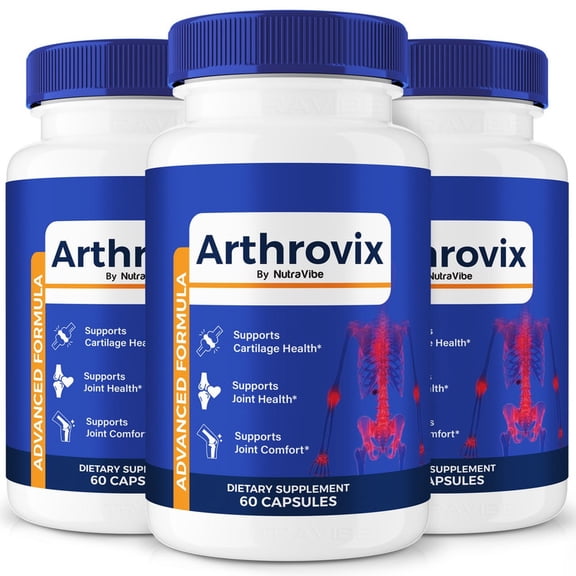 (3 Pack) Arthrovix Capsules Natural Joint Support Formula for Flexibility, Mobility & Confidence in Movement | Daily Formula for Comfort, Recovery & Active Lifestyle (180 Capsules)