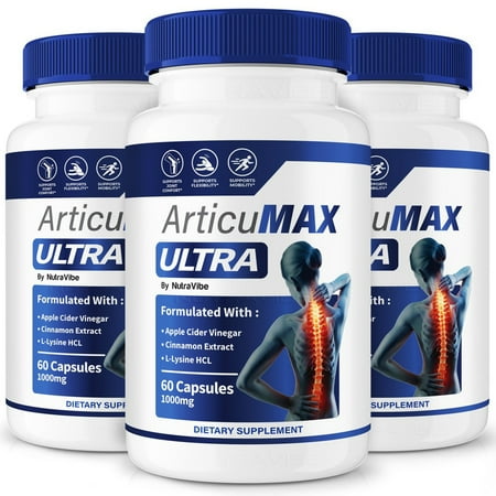 (3 Pack) ArticuMax Ultra Capsules – Natural Joint Support Formula for Flexibility, Mobility & Confidence in Movement | Daily Formula for Comfort, Recovery & Active Lifestyle (180 Capsules)