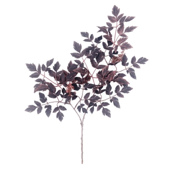 3‑Pack Artificial Gratitude Leaf Stems, Faux Fall Burgundy‑Orange Foliage Branches, Realistic Autumn Decorative Stems for Vase, Table Centerpiece, Mantel, Shelf, Thanksgiving Farmhouse Home Decor,F