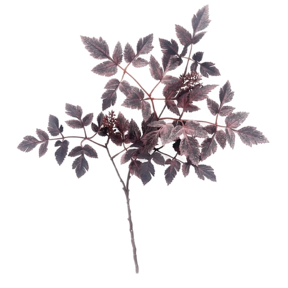 3‑Pack Artificial Gratitude Leaf Stems, Faux Fall Burgundy‑Orange Foliage Branches, Realistic Autumn Decorative Stems for Vase, Table Centerpiece, Mantel, Shelf, Thanksgiving Farmhouse Home Decor,D