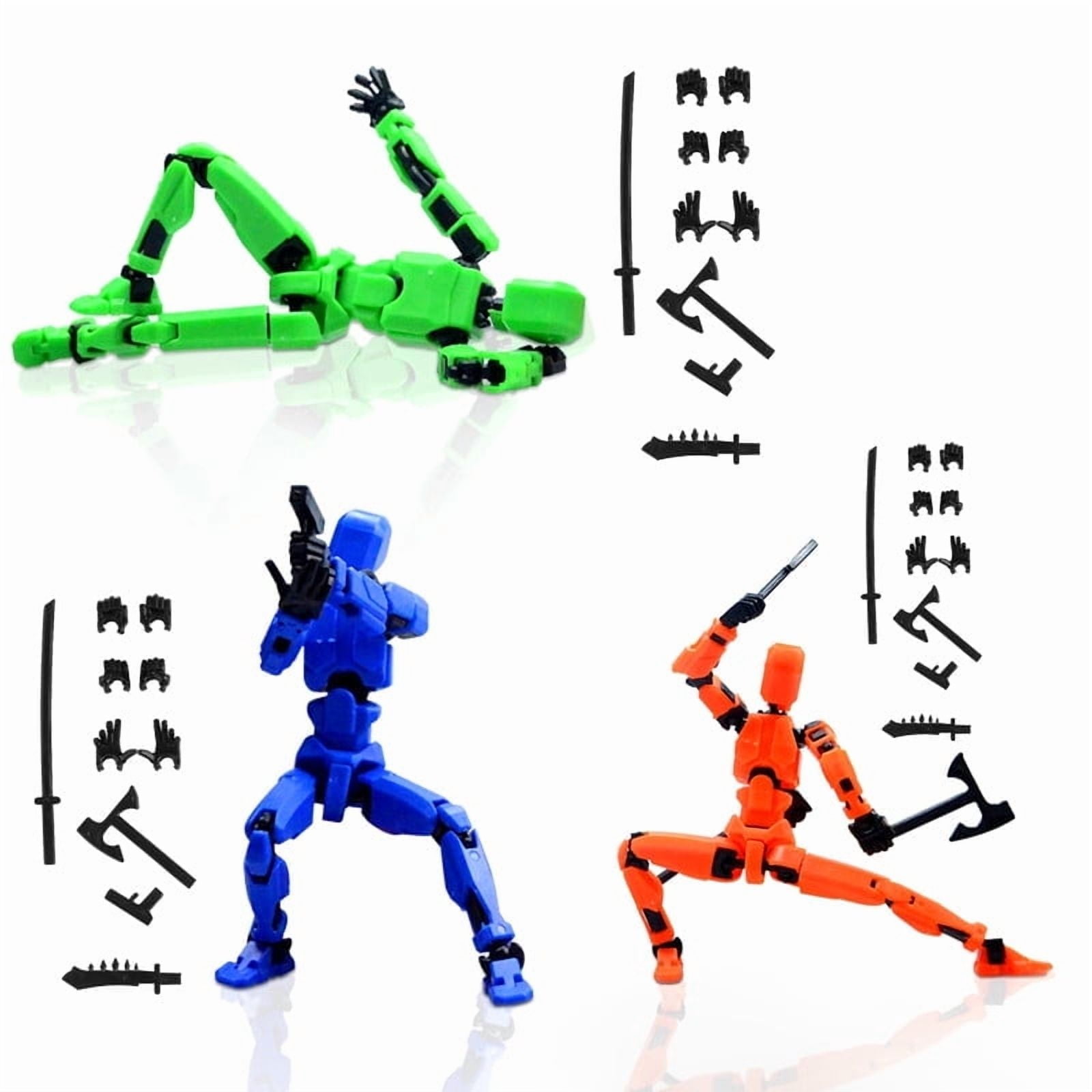 3 Pack(Assembly Completed) T13 Action Figure Set,Dummy 13 Set,3D Printed Robot 13 Action Figure,Lucky 13 Set,Titan 13 Robot Action Figure,for Collectors Desktop Decorations