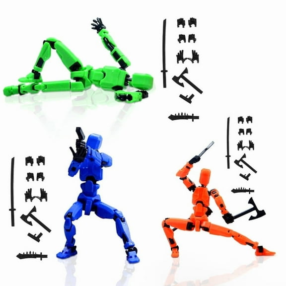3 Pack(Assembly Completed) T13 Action Figure Set,Dummy 13 Set,3D Printed Robot 13 Action Figure,Lucky 13 Set,Titan 13 Robot Action Figure,for Collectors Desktop Decorations