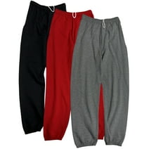 3 Pack Assorted Colors Fruit of The Loom Men's Fleece Jogger Sweatpants 2 Pockets Relaxed Fit Size Medium Irregular