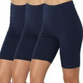 thumbnail image 1 of 3 Pack Athletic Short Leggings for Women High Waisted Yoga Pant Stretch Slim Workout Half Pants, 1 of 8