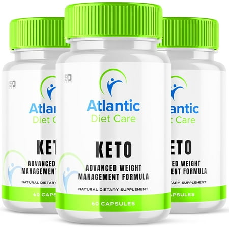 (3 Pack) Atlantic Diet Care - Keto Weight Loss Formula - Energy & Focus Boosting Dietary Supplements for Weight Management & Metabolism - Advanced Fat Burn Raspberry Ketones Pills (180 Capsules)