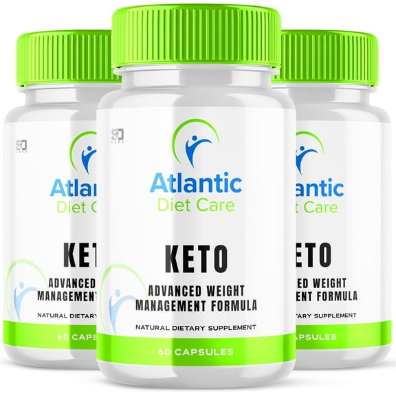(3 Pack) Atlantic Diet Care - Keto Weight Loss Formula - Energy & Focus Boosting Dietary Supplements for Weight Management & Metabolism - Advanced Fat Burn Raspberry Ketones Pills (180 Capsules)