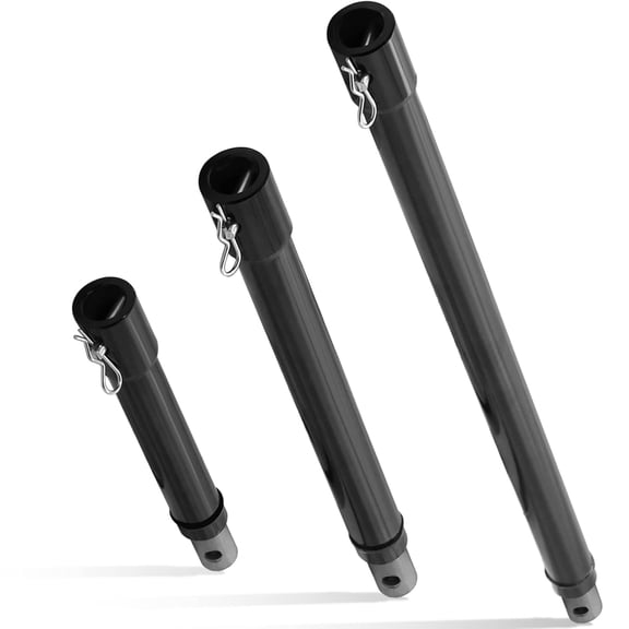 3 Pack Auger Extension Drill Bits (8", 12", 20" Length) Extension Earth Ice Auger Extension Set Post Hole Digger Replacement Compatible to 3/4" Shaft