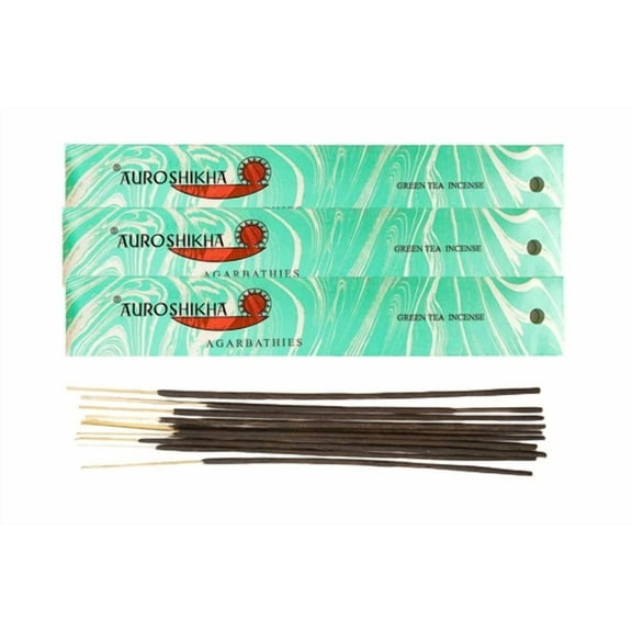 (3-Pack) Auroshikha Green Tea Incense 10 Sticks