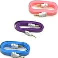 thumbnail image 1 of 3-Pack Aux Cable for OnePlus Nord N30 5G/N300 5G - Audio Cord 3.5mm Adapter Car Stereo Aux-in Speaker Jack Wire (Blue Purple Orange), 1 of 4