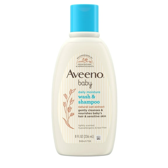 3 Pack Aveeno Baby Wash and Shampoo Lightly Scented Wash and Shampoo 8oz Each