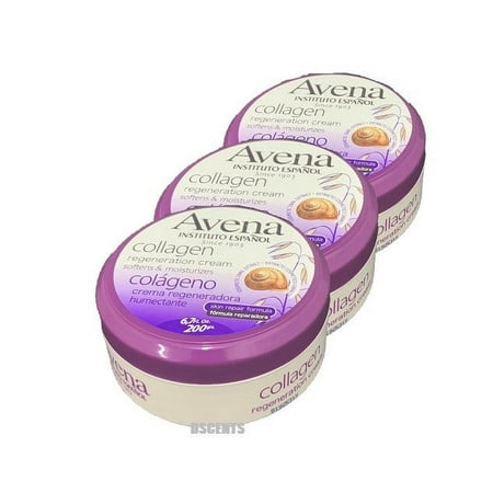3 Pack Avena Collagen Regeneration Cream Crema Regeneradora Humectante 6.7 Fl oz