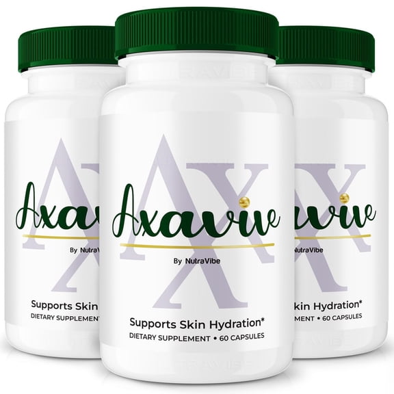 (3 Pack) Axavive Capsules  Daily Skin Wellness Formula with a Clean, Natural Blend Inspired by Axavive Care Routines | Supports Hydration, Texture & Radiant Glow from Within (180 Capsules)