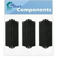 thumbnail image 1 of 3 Pack BBQ Grill Heat Shield Plate Tent Replacement for Charbroil 463453205, Charbroil 463452205, Charbroil 463351305, 463453305, 463453306 - Barbeque Porcelain Steel Flame Tamer, Burner Cover 11 3/4", 1 of 4