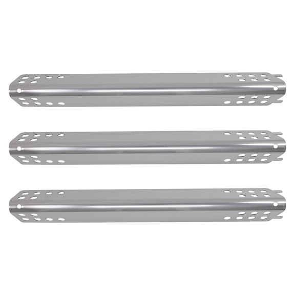 3-Pack BBQ Grill Heat Shield Plate Tent Replacement Parts for Char-Broil 463633316 - Compatible Barbeque Stainless Steel Flame Tamer, Guard, Deflector, Flavorizer Bar, Vaporizer Bar, Burner Cover 15"