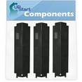 thumbnail image 1 of 3-Pack BBQ Grill Heat Shield Plate Tent Replacement Parts for Kenmore 415.16125 - Compatible Barbeque Porcelain Steel Flame Tamer, Guard, Deflector, Flavorizer Bar, Vaporizer Bar, Burner Cover 14 5/8", 1 of 4