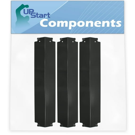 3-Pack BBQ Grill Heat Shield Plate Tent Replacement Parts for Kenmore 415.16661800 - Compatible Barbeque Porcelain Steel Flame Tamer, Guard, Deflector, Flavorizer Bar, Vaporizer Bar, Burner Cover 16"