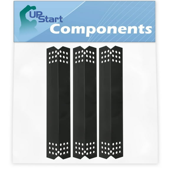 3-Pack BBQ Grill Heat Shield Plate Tent Replacement Parts for Nex 720-0697E - Old - Compatible Barbeque Porcelain Steel Flame Tamer, Guard, Deflector, Flavorizer Bar, Vaporizer Bar, Burner Cover