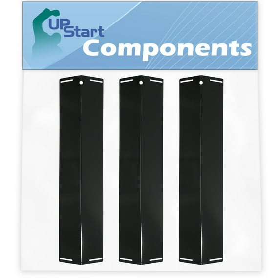 3-Pack BBQ Grill Heat Shield Plate Tent Replacement Parts for Uniflame GBC1076WE-C - Compatible Barbeque Porcelain Steel Flame Tamer, Flavorizer Bar, Vaporizer Bar, Burner Cover 16 1/2"