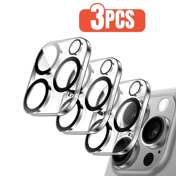 3 Pack BLUUMTEK for iPhone 14 Pro Camera Lens Protector [Tempered Glass][Transparent]