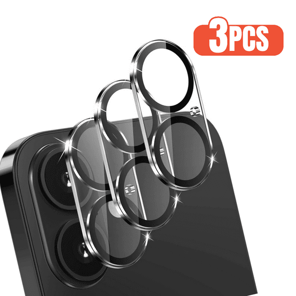 3 Pack BLUUMTEK for iPhone 16 Plus Camera Lens Protector [Tempered Glass][Transparent]