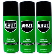 Brut Classic Easy Application Antiperspirant Deodorant Spray Original Fragrance 10 oz 3 Pack