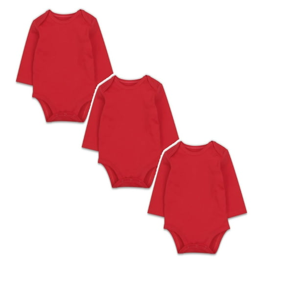 3 Pack Baby Bodysuit Baby Long Sleeve Sleeper Organic Cotton Base Onesie Pajamas Girl Clothes 0-3 Months