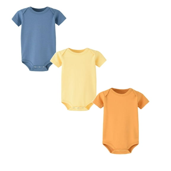 3-Pack Baby Bodysuit Summer Outfit Pajamas Romper Jumpsuit Comfort Short Sleeve Sleeper Girl Sleepers 6M Baby Clothes