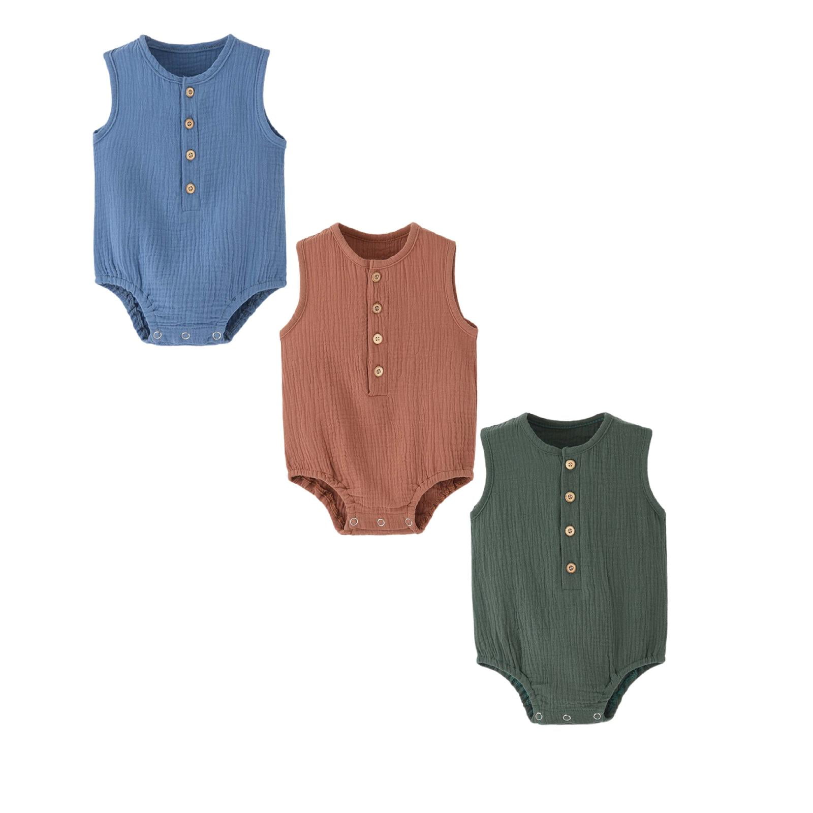 3-Pack Baby Boy Clothes Baby Bodysuit Summer Outfit Cotton Base Onesie ...