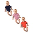 thumbnail image 1 of 3-Pack Baby Boy Clothes Baby Bodysuit Thin Collar Pajamas Romper Jumpsuit Neutral Baby Clothes 12 Months, 1 of 8