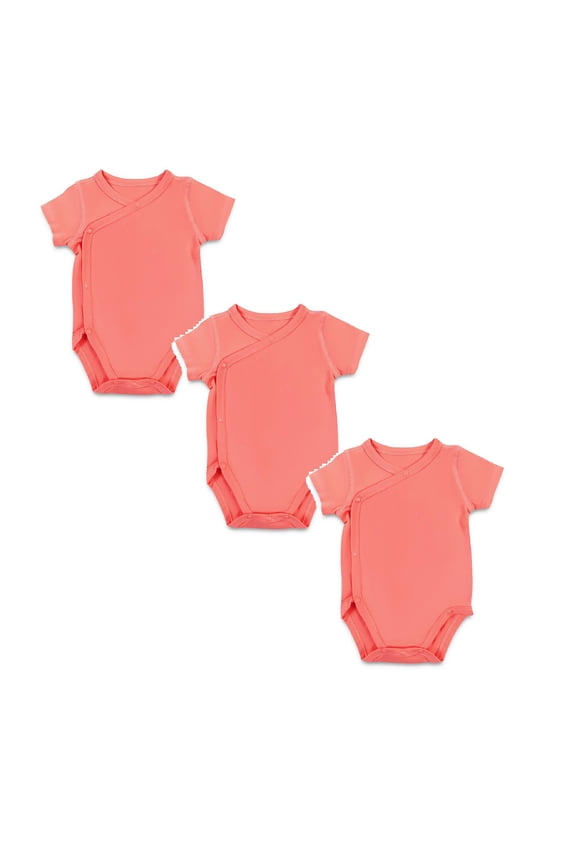 3 Pack Bodysuit Baby Short Sleeve Sleeper Organic Cotton Base Onesie Pajamas Neutral Baby Clothes 6-9 Months
