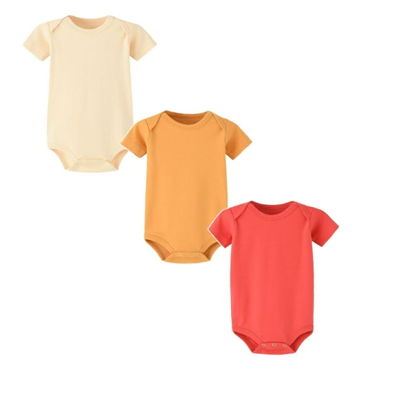 3-Pack Baby Girls Boys Bodysuit Base Onesie Pajamas Thin Short Sleeve Romper Baby Girl Clothes 18M Baby Clothes