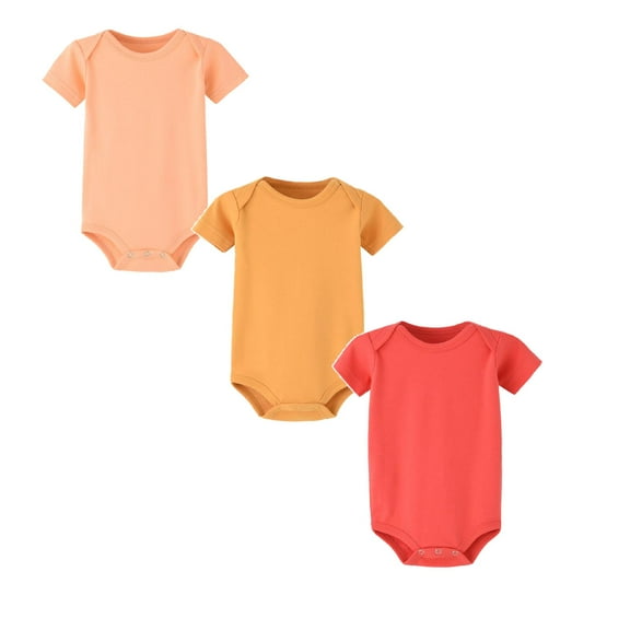 3-Pack Baby Girls Boys Bodysuit Romper Pajamas Jumpsuit Comfort Short Sleeve Sleeper New Born Clothes Baby Boy 12M Baby Clothes