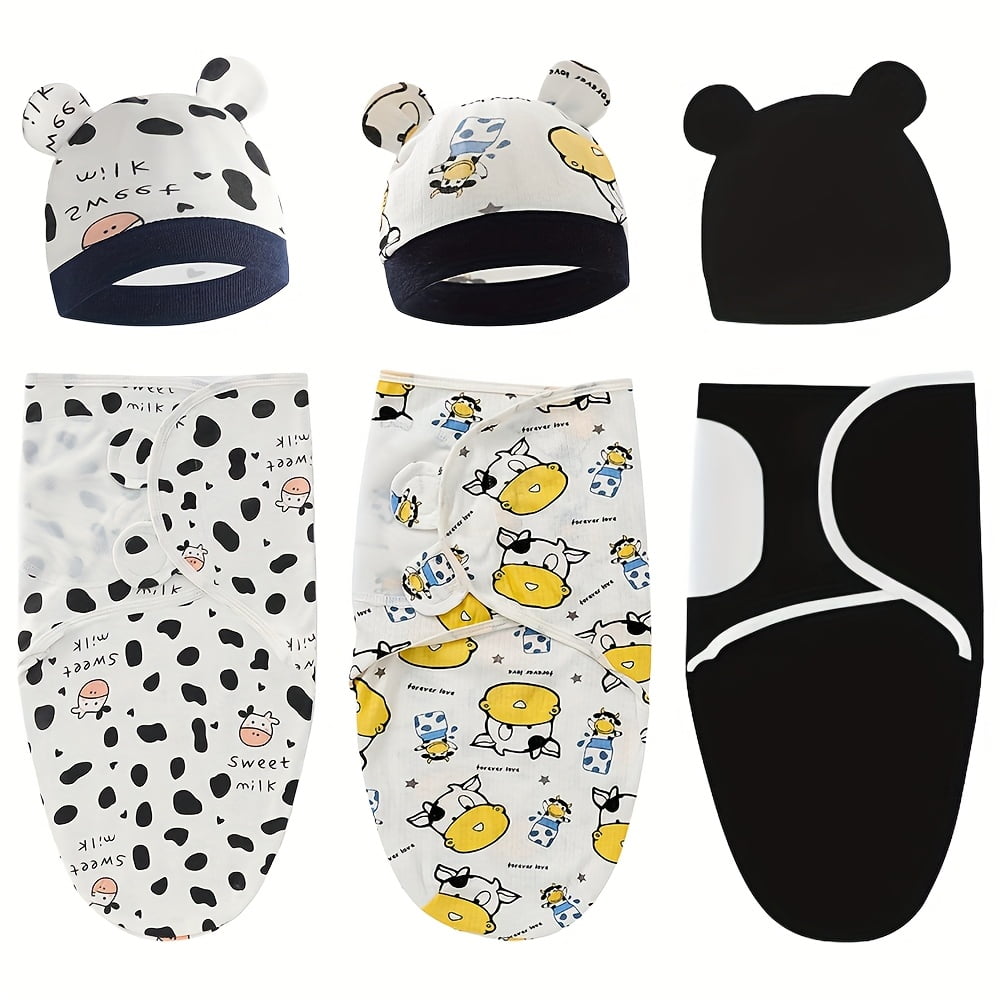 3-Pack Baby Swaddle Sacks - Newborn Ergonomic Swaddles Suitable for 0-3 Months, Breathable Bodysuit for &, for Bed or Travel, Diaper Change