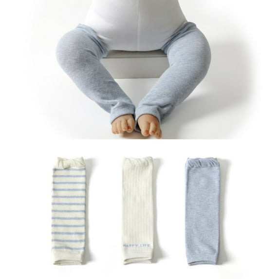 3 Pack Baby Toddler Leg Warmer Soft 100% Cotton Infants Leg Warmer Keep Warm Kids leg Support For 6-36M