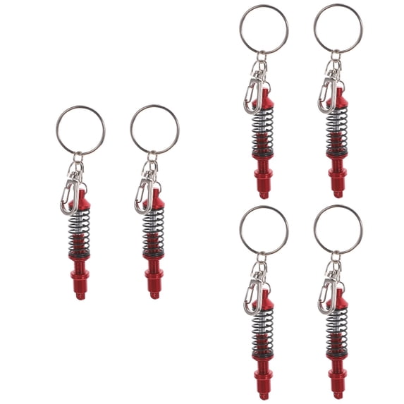 RENACLIPY Aluminum Alloy Coilover Keychain Absorber Bag Pendant 6Pcs