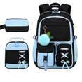 thumbnail image 1 of 3 Pack Backpack for Kids Bookbag with Lunch Box & Pencil Case Set Waterproof Cute Bow Girls School Bag for Elementary Middle High College School Student, 1 of 5