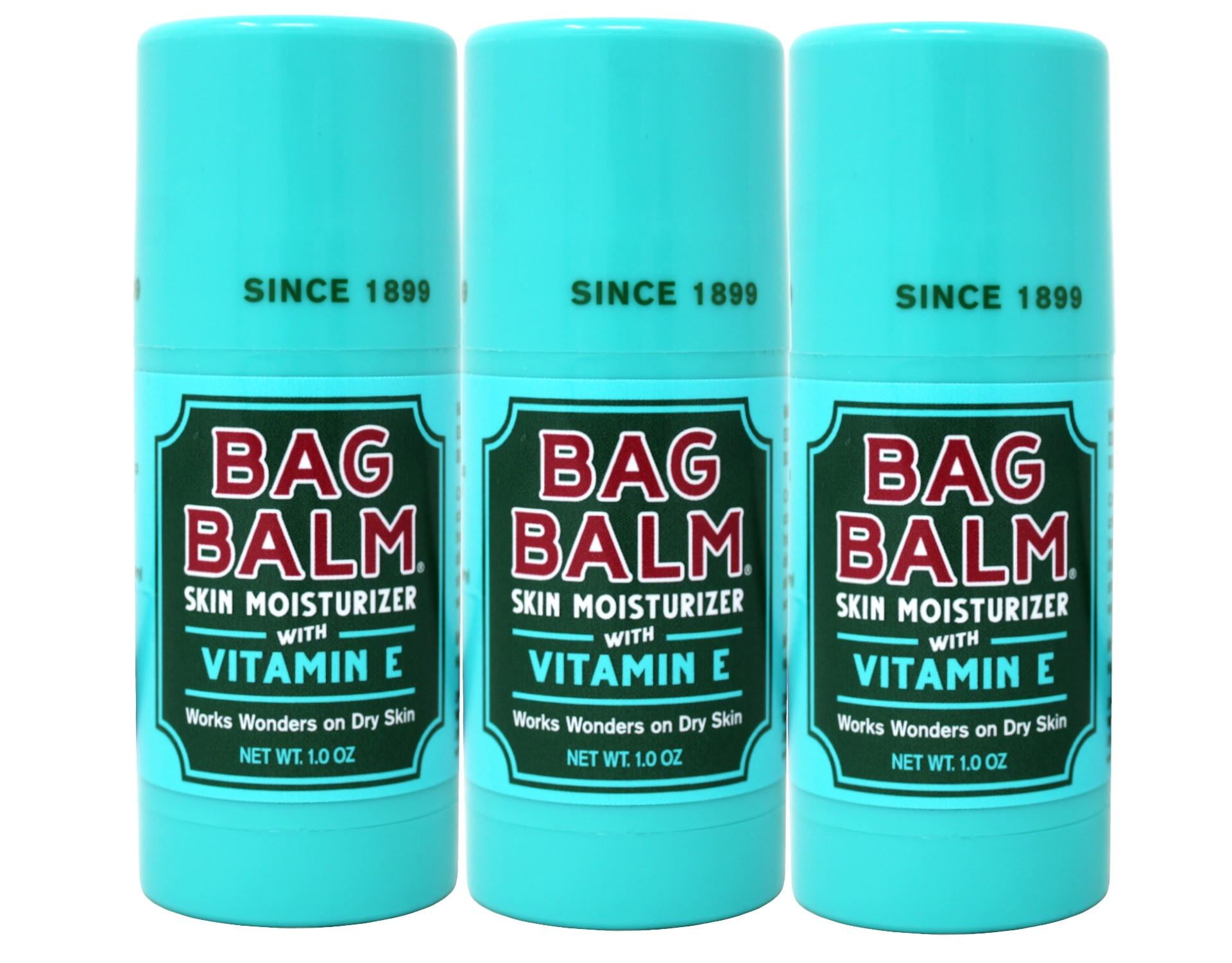 3 Pack - Bag Balm Skin Moisturizing with Vitamin E, Works Wonders on Dry Skin, Stick 1 Ounce