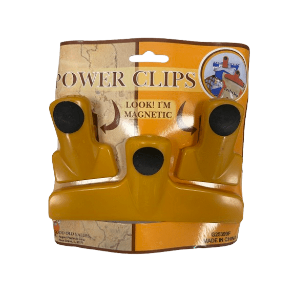 3 Pack Bag Clips with Magnetic Back, Food Storage Seal Clips for Kitchen, Pantry, Keeps Snacks Fresh, Prevents Moisture, Secure Grip, Attach to Fridge, Metal Surface, Reusable, Yellow