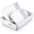 thumbnail image 1 of 3 Pack Baking Dish, Ceramic Bakeware Set, Porcelain Baking Pan Deep with Handles, Rectangular Casserole Dish for Oven, Lasagna Baking Pans for Baking, Cooking, Wedding Gift, 1 of 7